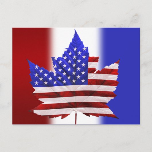 Canada US Flag Briefkaart Canadian Souvenir Briefk (Voorkant)