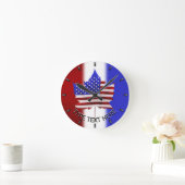 Canada USA Clock Personated US Canada Wall Clock Ronde Klok (Huis)
