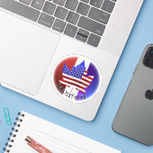 Canada USA Decal Personalized Souvenir Sticker (Laptop met iPhone)