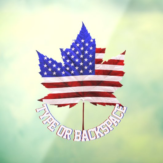 Canada USA Decal Personalized Window Decal Cling (Vel 3)