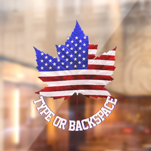 Canada USA Decal Personalized Window Decal Cling (Vel 2)