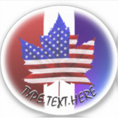 Canada USA Decal Persoonlijk Aandenken Sticker (Voorkant)
