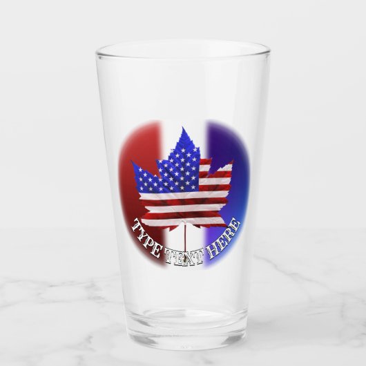 Canada USA Glasses US Canada Souvenir Mokken & Cup Glas (Voorkant)