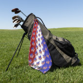 Canada USA Golf Towel Canada US Flag GOlf Gifts Golfhanddoek (Groen)