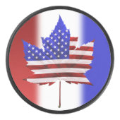 Canada USA Hockey Puck US Canada Souvenir Puck (Voorkant)