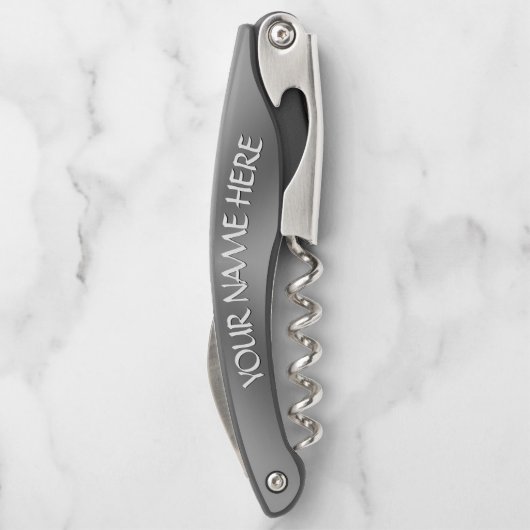 Canada / USA Kurkentrekker Custom Silver Bottle Op (Achterkant)