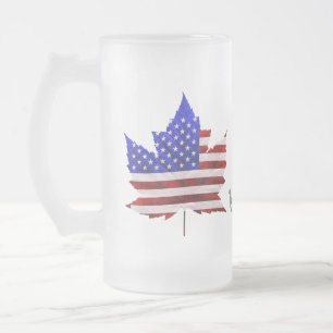 Canada USA Mokken US / Canada Souvenir Beer Glasse
