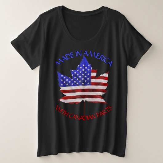 Canada USA Shirt Plus Grootte Gepersonaliseerde T- (Design voorkant)