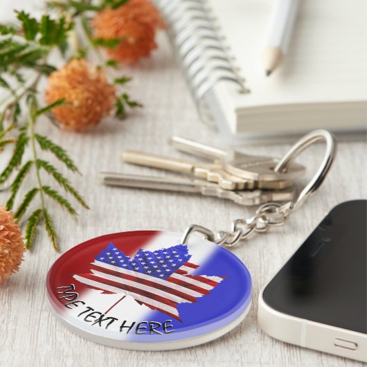 Canada USA Sleutelhanger Personalized Souvenir Sle (Voorkant Rechts)