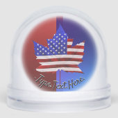 Canada USA Snow Globe Personalized Snow Globes Sneeuwbol (Voorkant)
