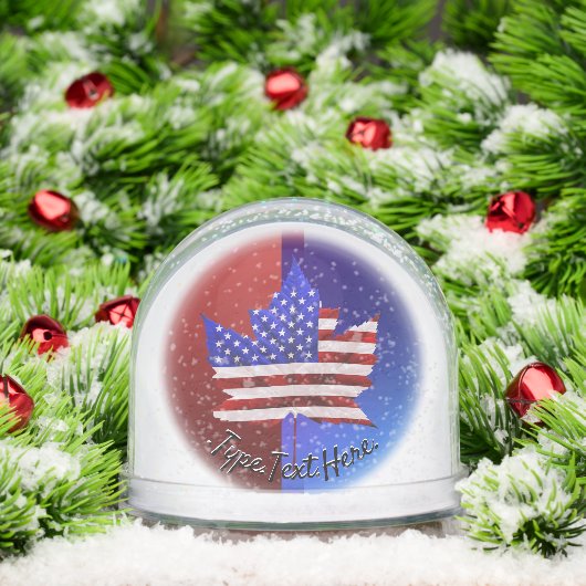 Canada USA Snow Globe Personalized Snow Globes Sneeuwbol (Kerstmis)
