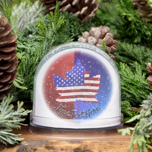 Canada USA Snow Globe Personalized Snow Globes Sneeuwbol (Winter)