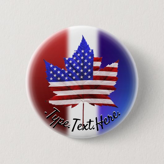 Canada USA Souvenir Buttonnen - Gepersonaliseerd Ronde Button 5,7 Cm (Voorkant)