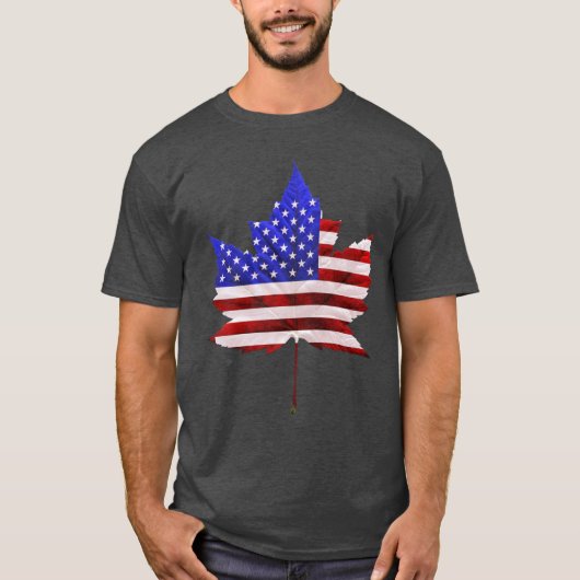 Canada USA Souvenir T-shirt Plus Size-Mannen (Voorkant)