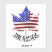 Canada USA Stickers Specialized Souvenir Sticker (Vel)