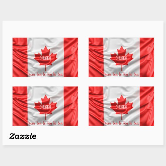 CANADA Van Zee naar Zee naar Zee Rechthoekige Sticker (Vel)