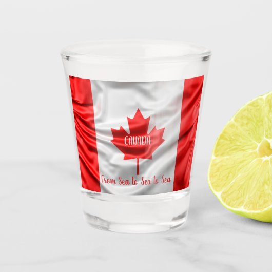 CANADA Van Zee naar Zee naar Zee Shot Glas (Voorkant)
