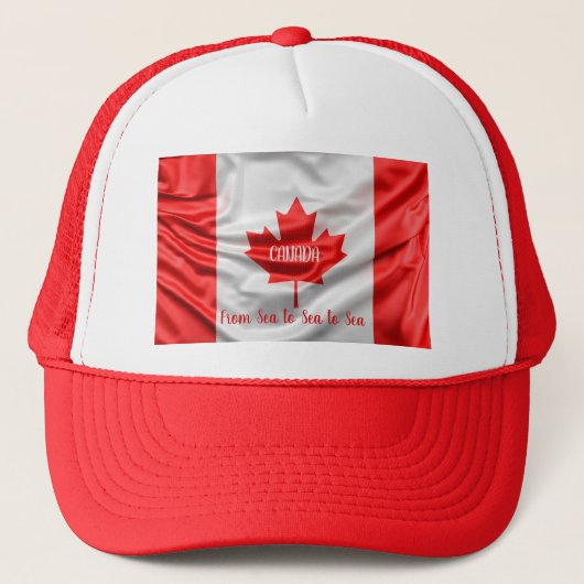 Canada Van Zee naar Zee naar Zee Trucker Hat Trucker Pet (Voorkant)