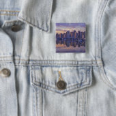 Canada, Vancouver, Brits-Columbia. Vancouver Vierkante Button 5,1 Cm (In situ)