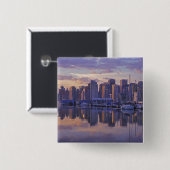 Canada, Vancouver, Brits-Columbia. Vancouver Vierkante Button 5,1 Cm (Voorkant /achterkant)