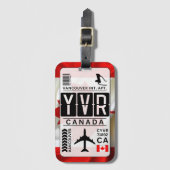 Canada Vancouver YVR Bagagelabel (Voorkant (verticaal))