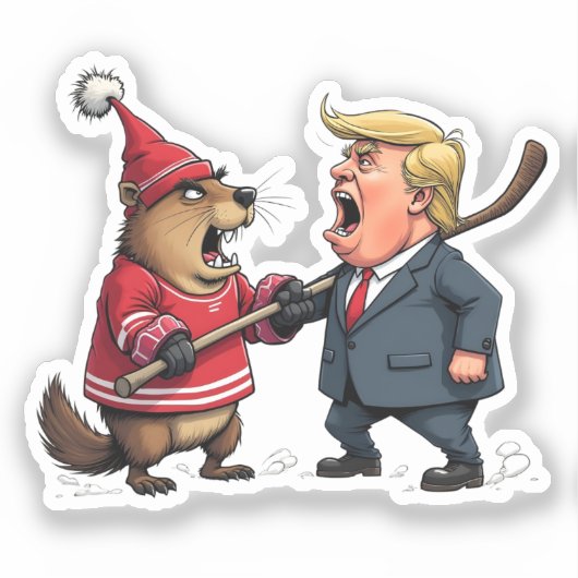 Canada vecht tegen Trump Sticker (Voorkant)