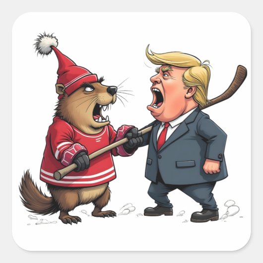 Canada vecht tegen Trump Vierkante Sticker (Voorkant)