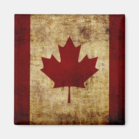 Canada / vergruisde Vlag Magneet (Voorkant)