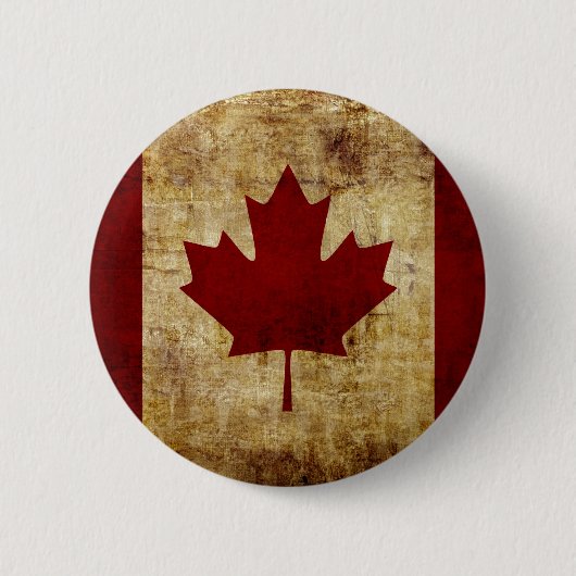 Canada / vergruisde Vlag Ronde Button 5,7 Cm (Voorkant)