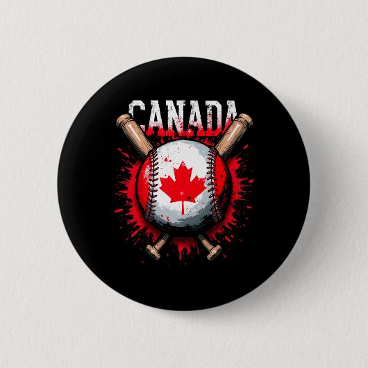 Canada Verkoop Maple Leaf Ronde Button 5,7 Cm (Voorkant)