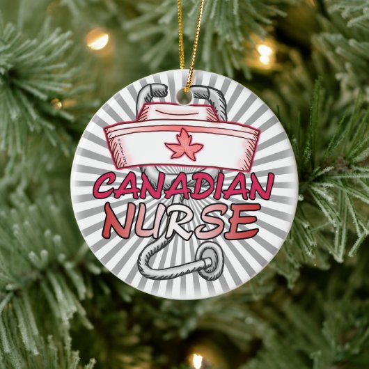 Canada verpleegster keramisch ornament (Boom)