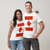 Canada Verticale vlag T-shirt (Unisex)