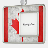 Canada Verzilverd Omlijst Ornament (Links)
