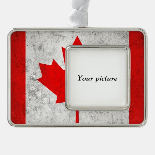 Canada Verzilverd Omlijst Ornament (Voorkant)