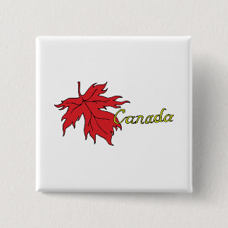 Canada Vierkante Button 5,1 Cm