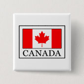 Canada Vierkante Button 5,1 Cm (Voorkant)