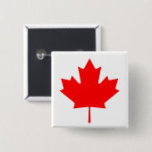 canada vierkante button 5,1 cm (Voorkant /achterkant)