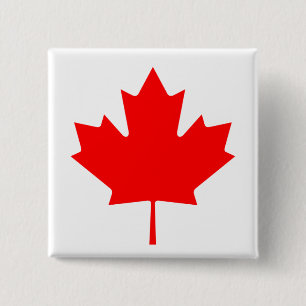 canada vierkante button 5,1 cm