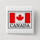Canada Vierkante Button 5,1 Cm (Voorkant)