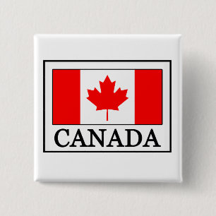 Canada Vierkante Button 5,1 Cm