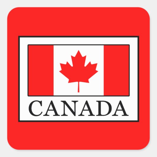 Canada Vierkante Sticker (Voorkant)