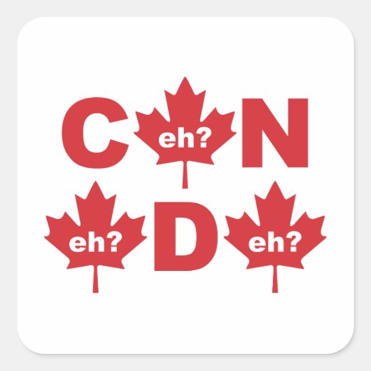 Canada Vierkante Sticker (Voorkant)