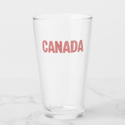 Canada Vingerafdruk Grafische T-Shirt Glas (Voorkant)