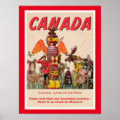 Canada, vintage-reis poster (Voorkant)