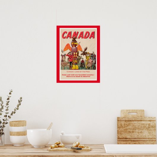 Canada, vintage-reis poster (Keuken)