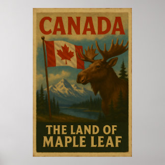 Canada Vintage Travel Art Poster