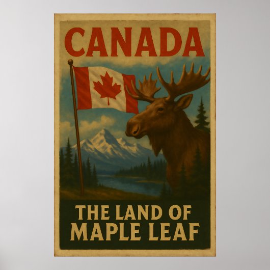 Canada Vintage Travel Art Poster (Voorkant)