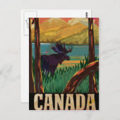 Canada Vintage Travel Poster Briefkaart (Voorkant / Achterkant)