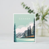 Canada Vintage Travel vuurtoren retro alberta Briefkaart (Staand voorkant)