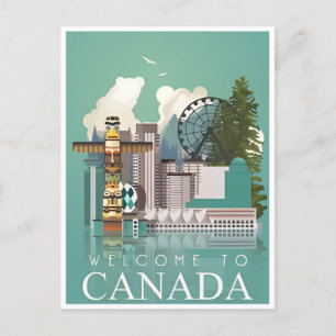 Canada Vintage Travel vuurtoren retro alberta Briefkaart